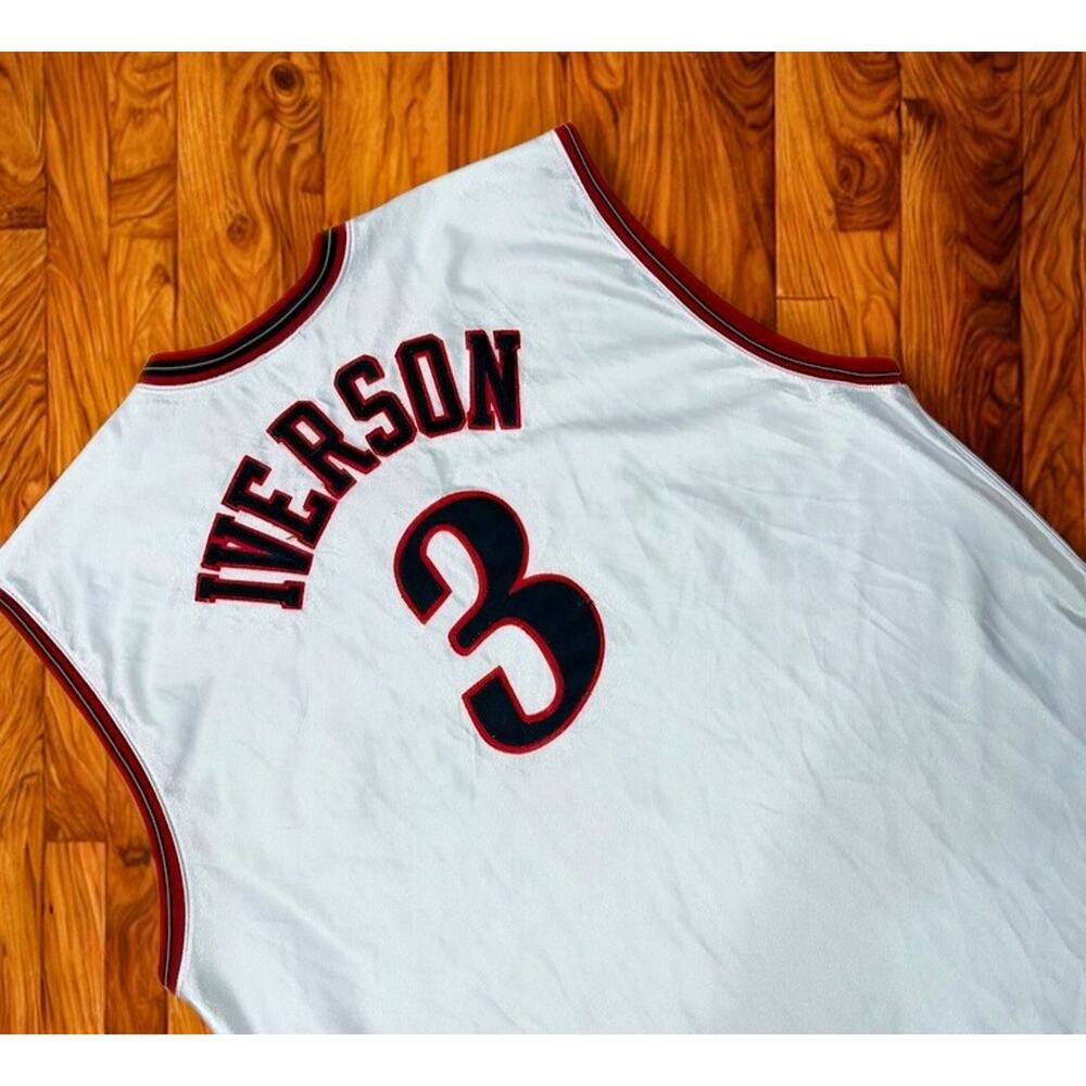 Philadelphia 76ers Allen Iverson #3 Champion Jersey 3XL 56 VTG Authentic - Picture 5 of 13